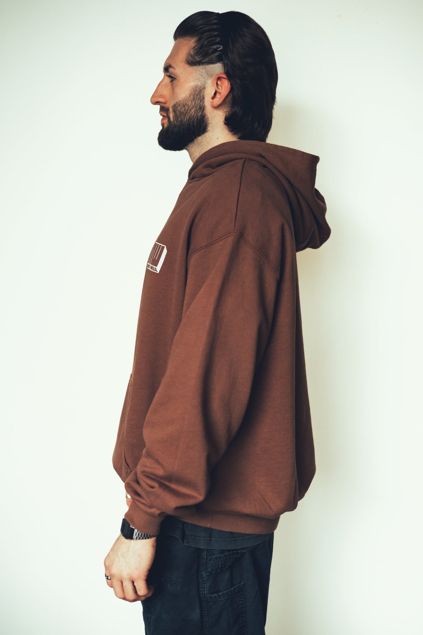 NW Logo Hoodie Brown