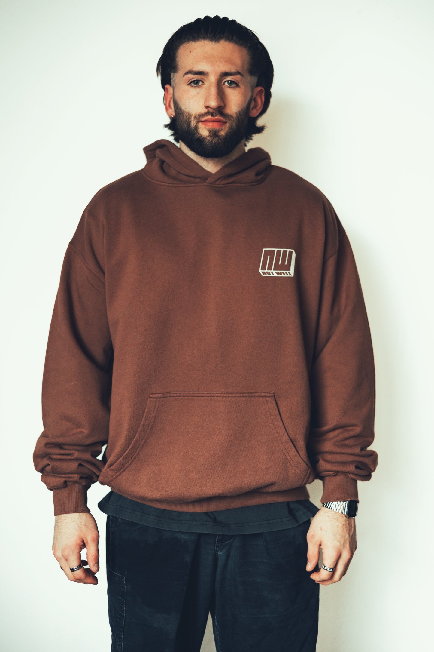 NW Logo Hoodie Brown